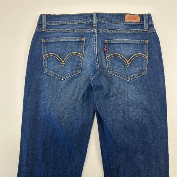 Levi's 524 Too Superlow Bootcut Women's size 9 Dark Wash Blue Denim Jeans - Picture 5 of 5